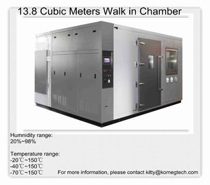 Programmable Water Cooled 13CBM Climate Walk-In Chamber For Electronics